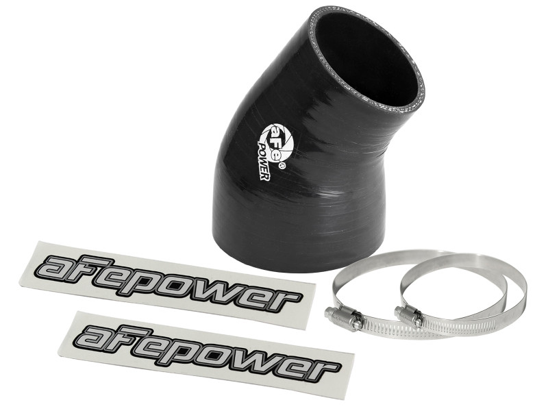 afe Magnum FORCE Intake Coupling Kit (3 IN ID to 2-1/4 IN ID x 35 Deg.) Elbow Coupler - Black - 59-00117 Photo - Primary