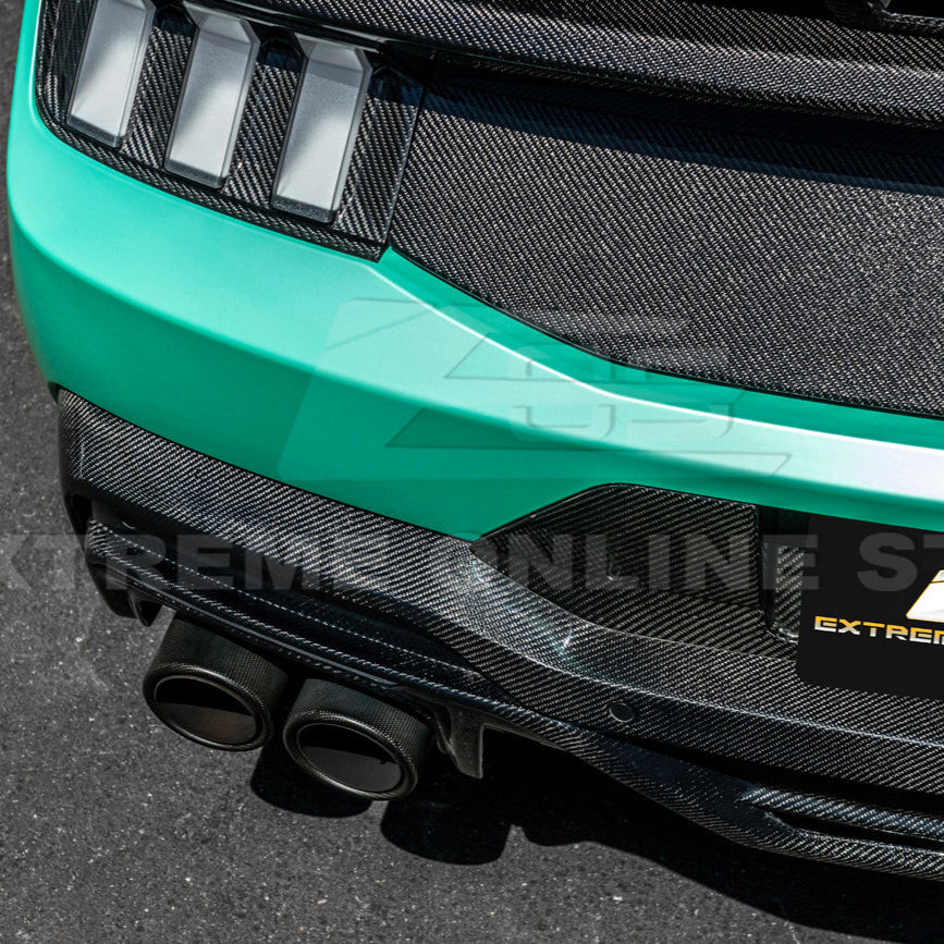 EOS Carbon Fiber Rear Diffuser Dark Horse Style - 2024+ Ford Mustang