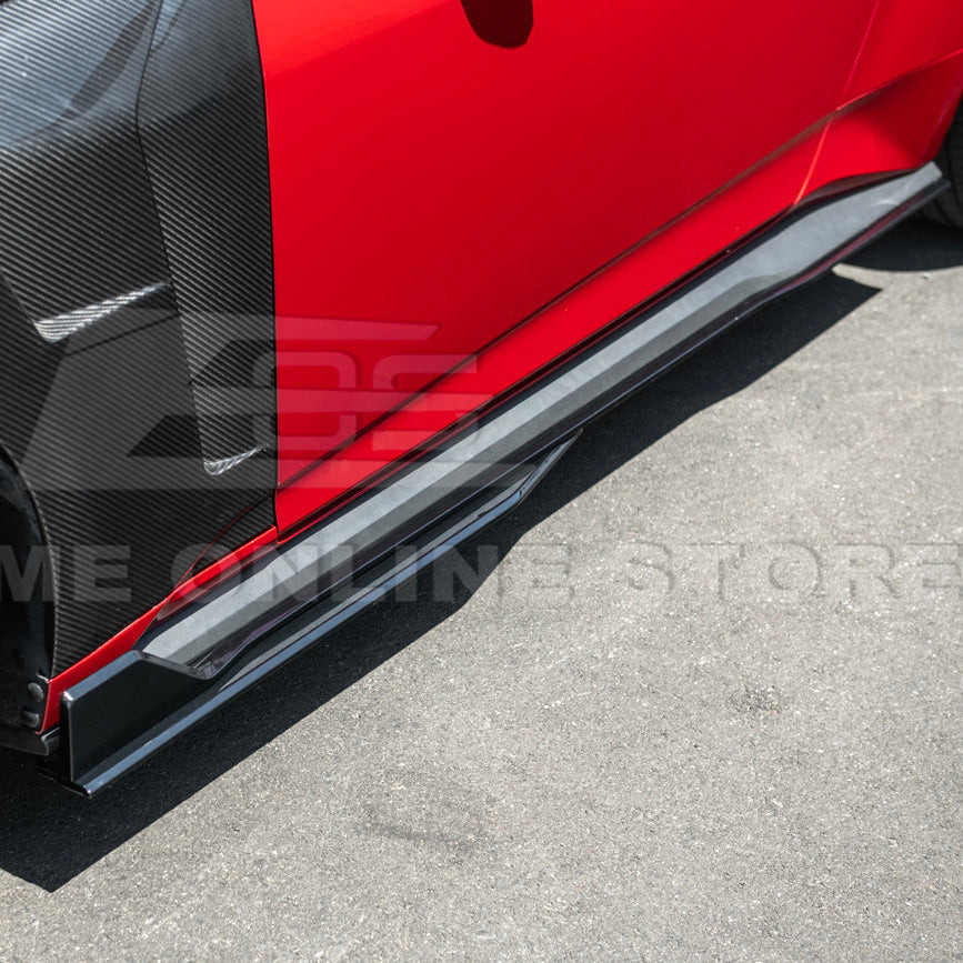 EOS Side Skirt Extension GT500 Style - Gloss Black - 2024+ Ford Mustang (SS-1106-V2-ABS)