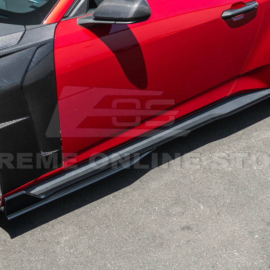 EOS Side Skirt Extension GT500 Style - Gloss Black - 2024+ Ford Mustang (SS-1106-V2-ABS)