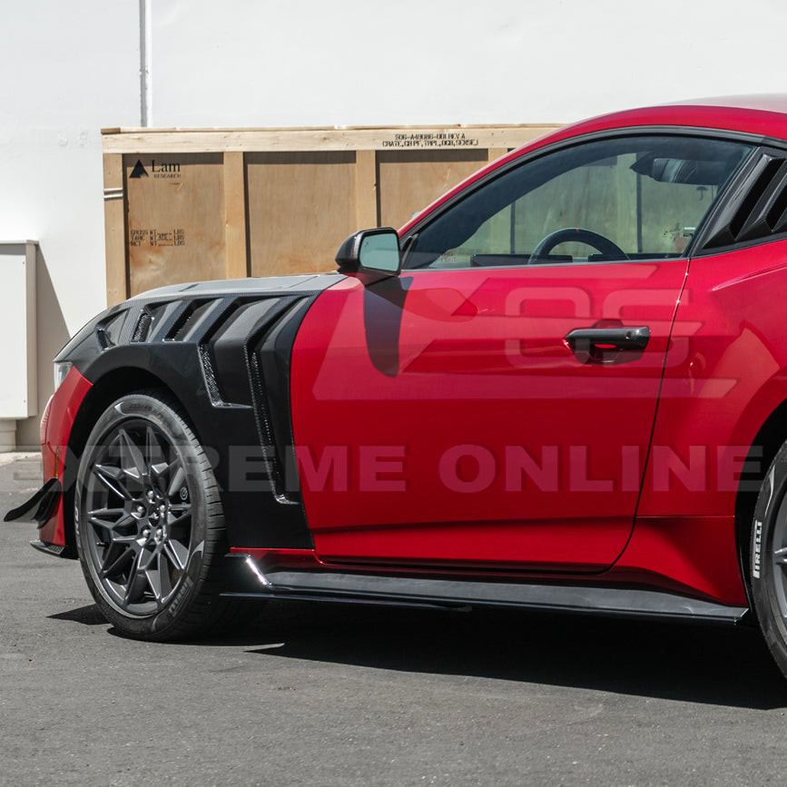 EOS Side Skirt Extension GT500 Style - Gloss Black - 2024+ Ford Mustang