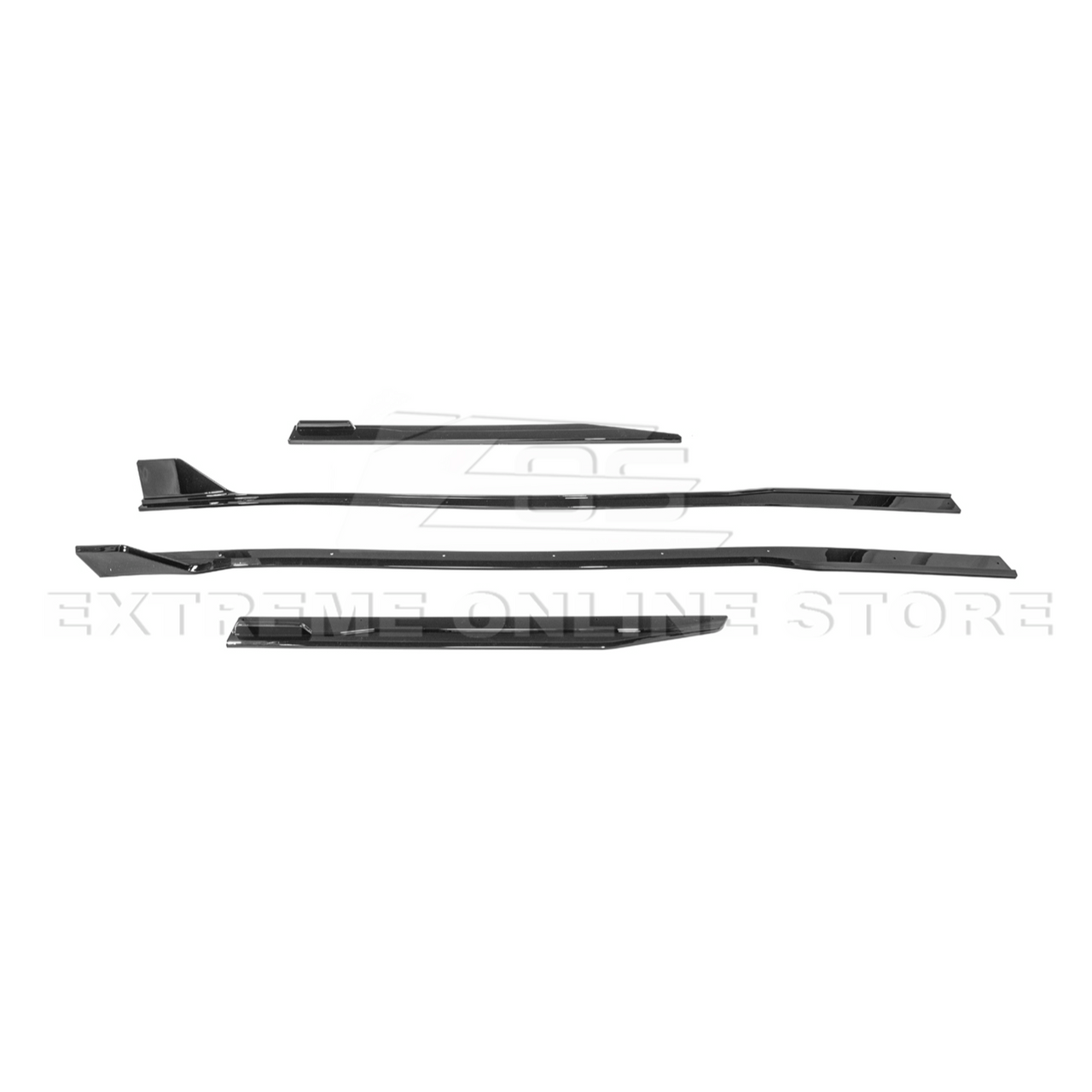 EOS Side Skirt Extension GT500 Style - Gloss Black - 2024+ Ford Mustang