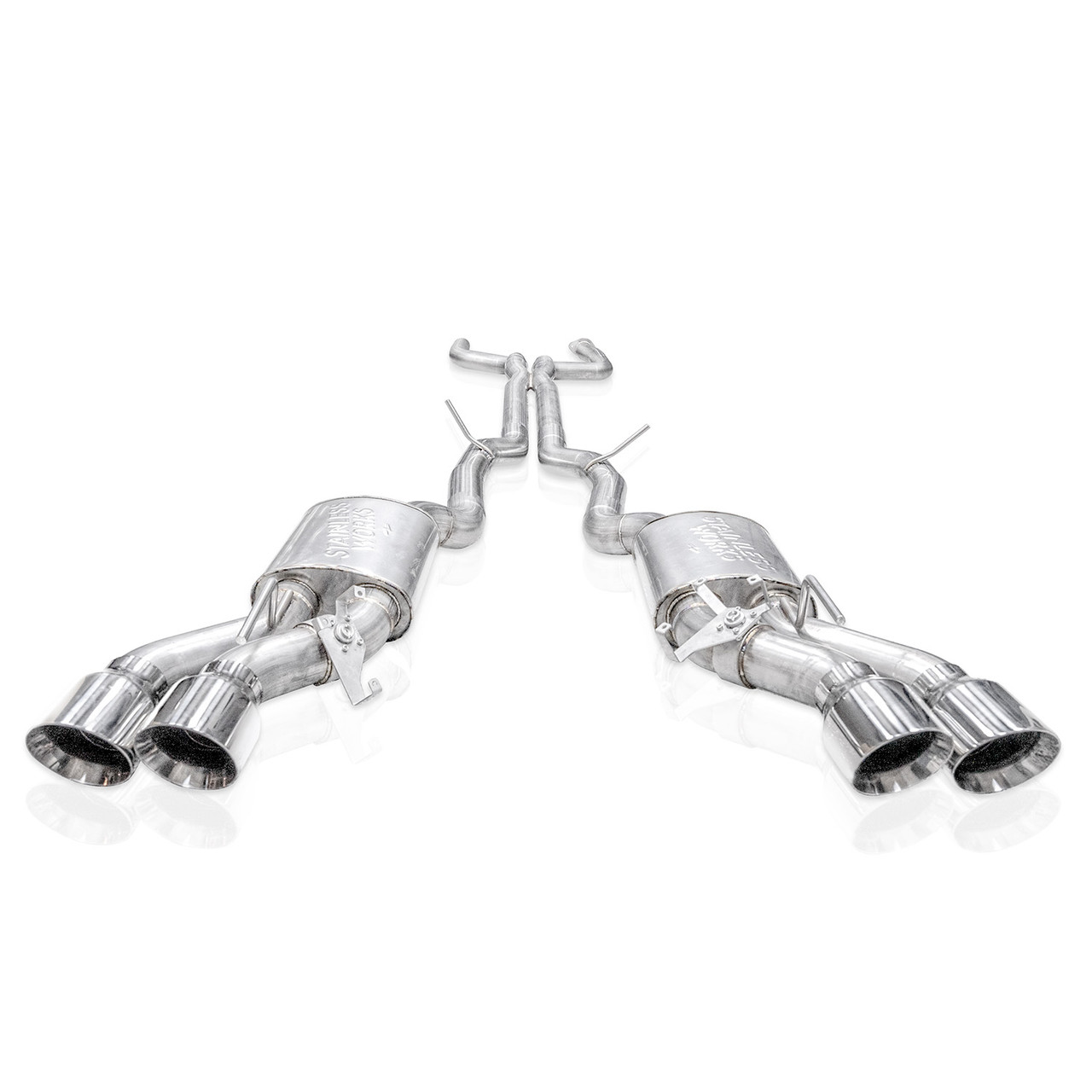 Stainless Works Catback Valved Exhaust System w. Polished Tips - 2022+ Cadillac CT5-V Blackwing (SSWCT5V22CB)