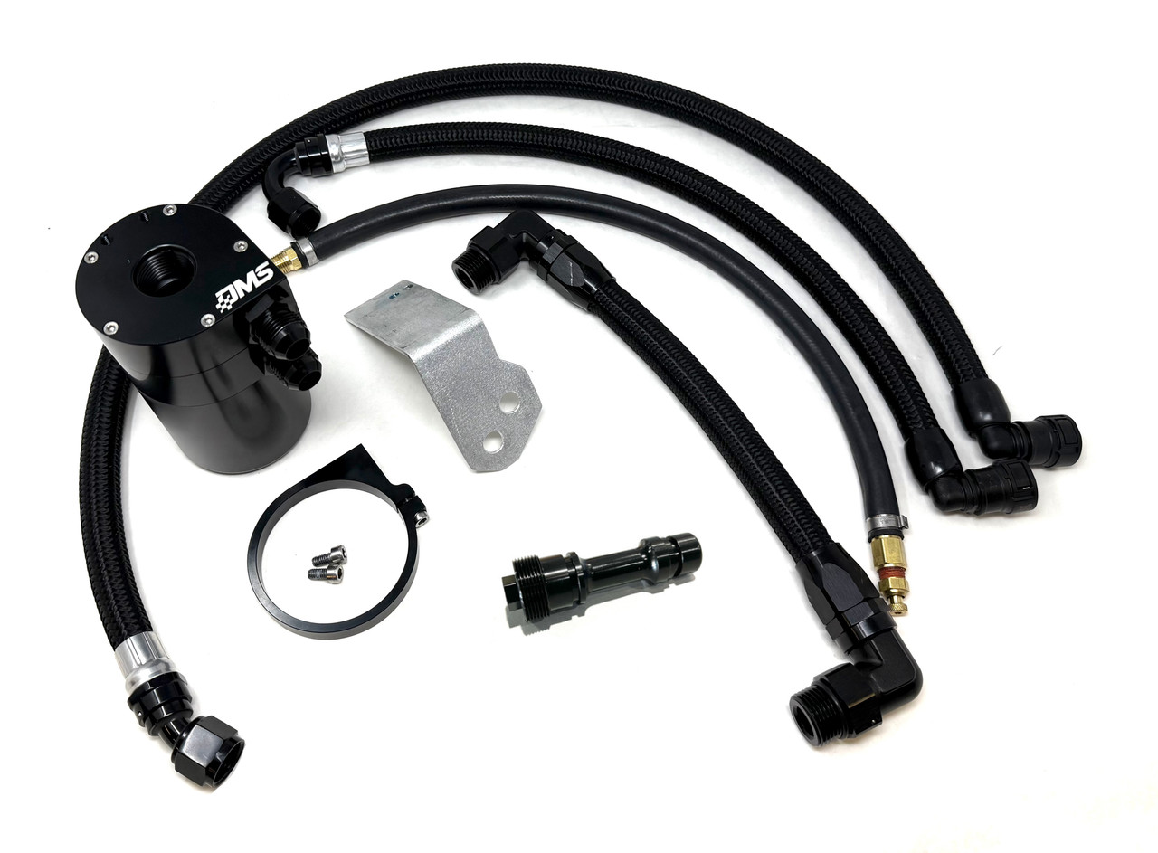 DMS Billet Catch Can Kit - Recirculated - 16-19 Cadillac CTS-V / 16-24 Chevrolet Camaro (DMSV3ZL1RECIRCCATCHCAN)