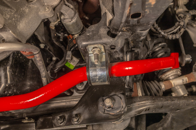 UMI Performance 21-24 Ford F-150 1 3/8in Solid Front Sway Bar - Red - 6581-R User 3