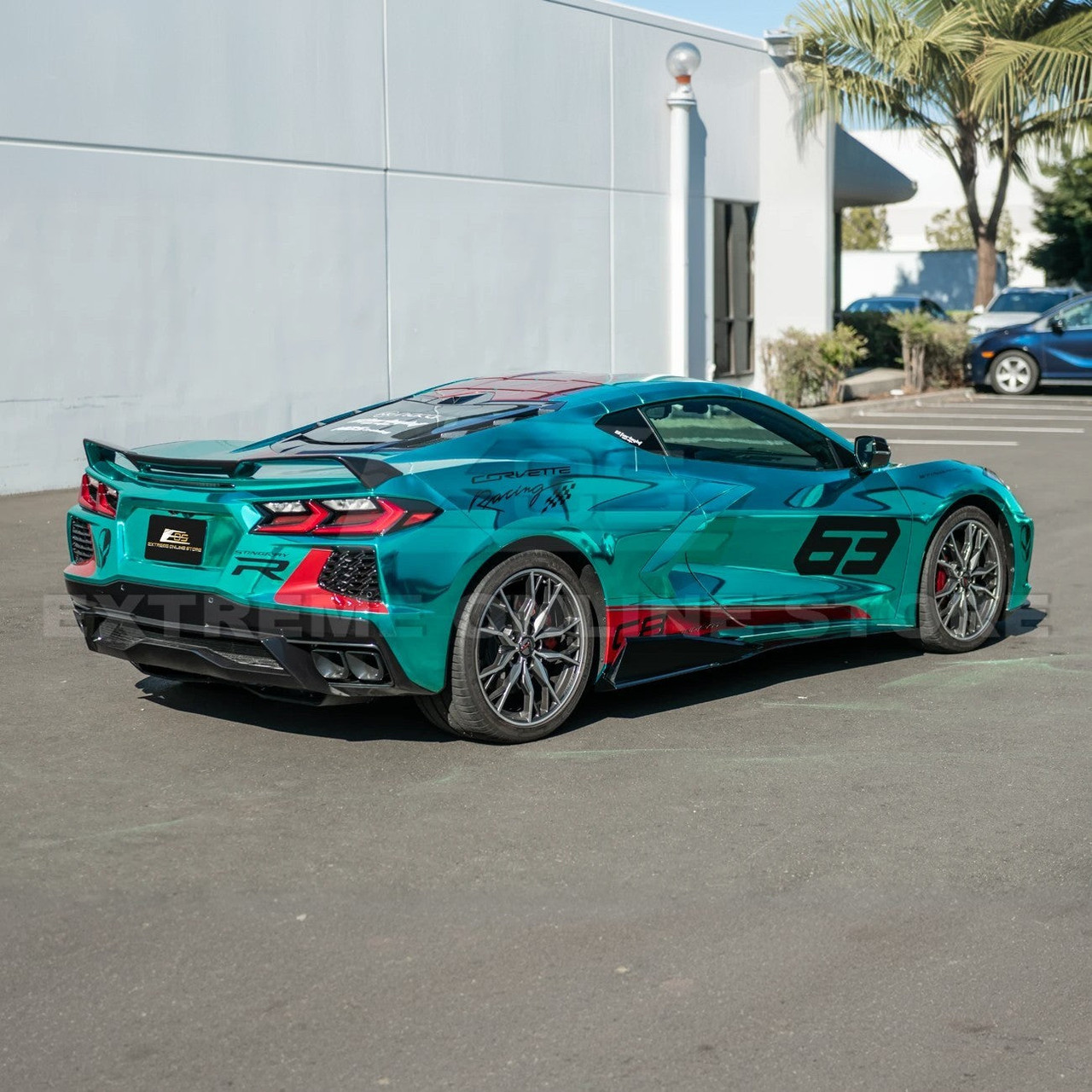 EOS 5VM 2 Piece Side Skirt Kit - Gloss Black - C8 Corvette Stingray (SS-1249-V2-ABS)