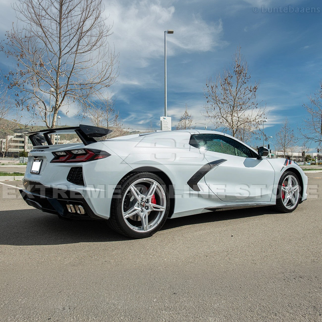 EOS Rear Spoiler 5VM High Wing - Matte Black - C8 Corvette (SPOILER-268-V1-ABS)