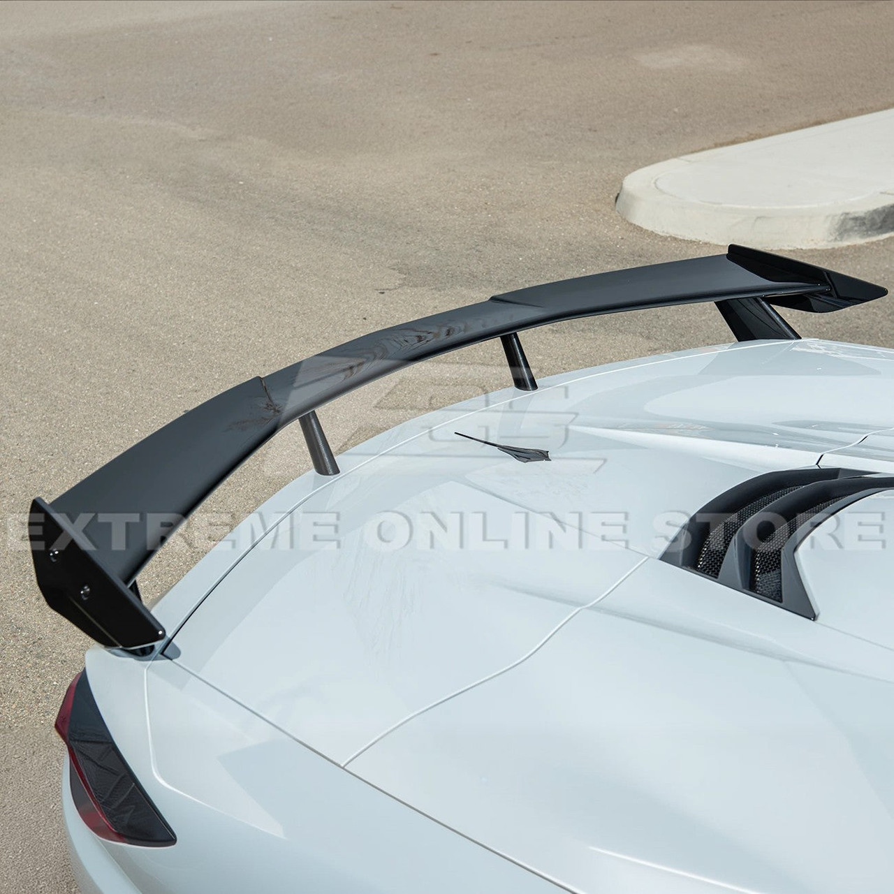 EOS Rear Spoiler 5VM High Wing - Matte Black - C8 Corvette (SPOILER-268-V1-ABS)