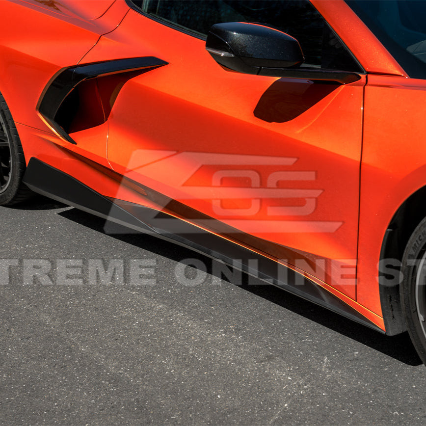 EOS 5VM Style Side Skirts - Matte Black - C8 Corvette (SS-277-ABS)