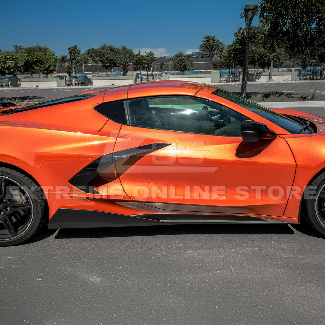EOS 5VM Style Side Skirts - Matte Black - C8 Corvette (SS-277-ABS)