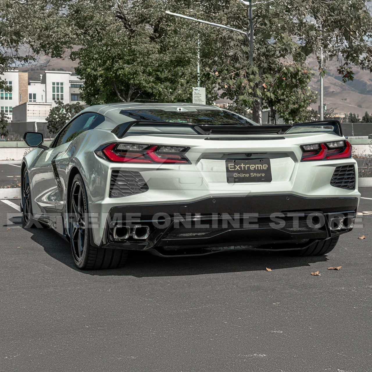 EOS Z51 Style Rear Spoiler - Matte Black - C8 Corvette (SPOILER-370-ABS)