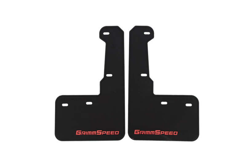 Grimmspeed 15-21 Subaru WRX/STI Mudflaps - Black w/ Red Lettering - GRM.1021.1.RED User 1