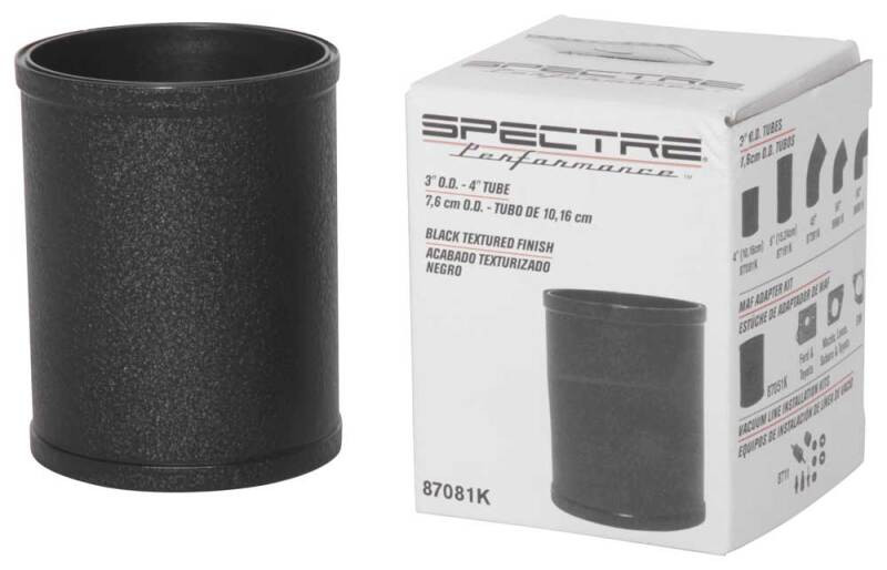 Spectre Tube Intake 3in od X 4inl - Black - 87081K Photo - out of package