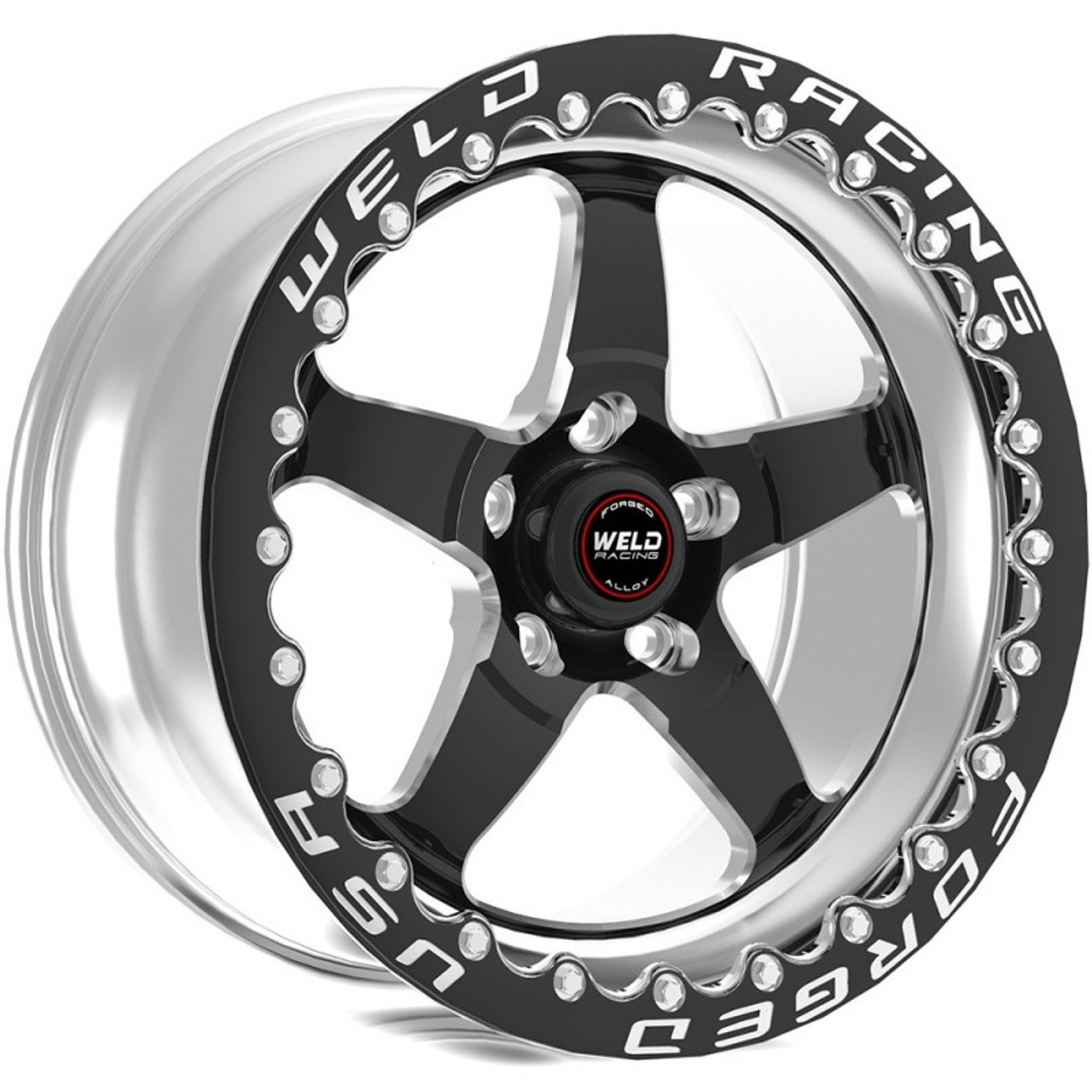 Weld Wheels - 17x10" RT-S S71 Black Beadlock Rear Wheel - CTS-V / Camaro