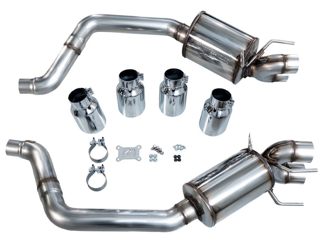 AWE Tuning 09-13 Chevrolet Corvette 6.2L Touring Edition Axle-back Exhaust w/ Chrome Silver Tips - 3015-42662 (AWE3015-42662)
