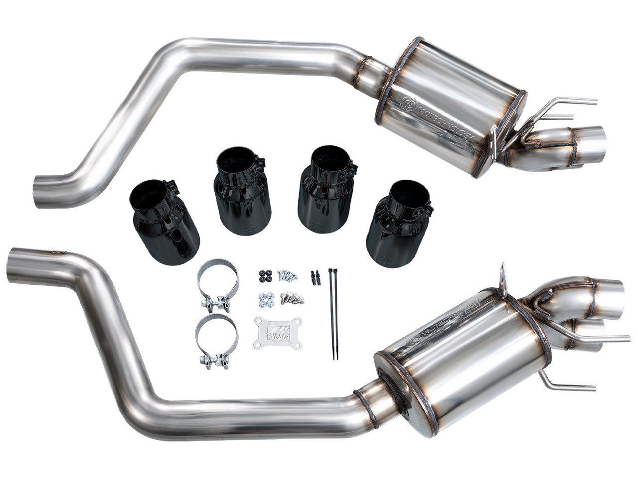 AWE Tuning C6 Chevrolet Corvette Z06/ZR1 Touring Edition Axle-back Exhaust w/ Diamond Black Tips - 3015-43606 (AWE3015-43606)