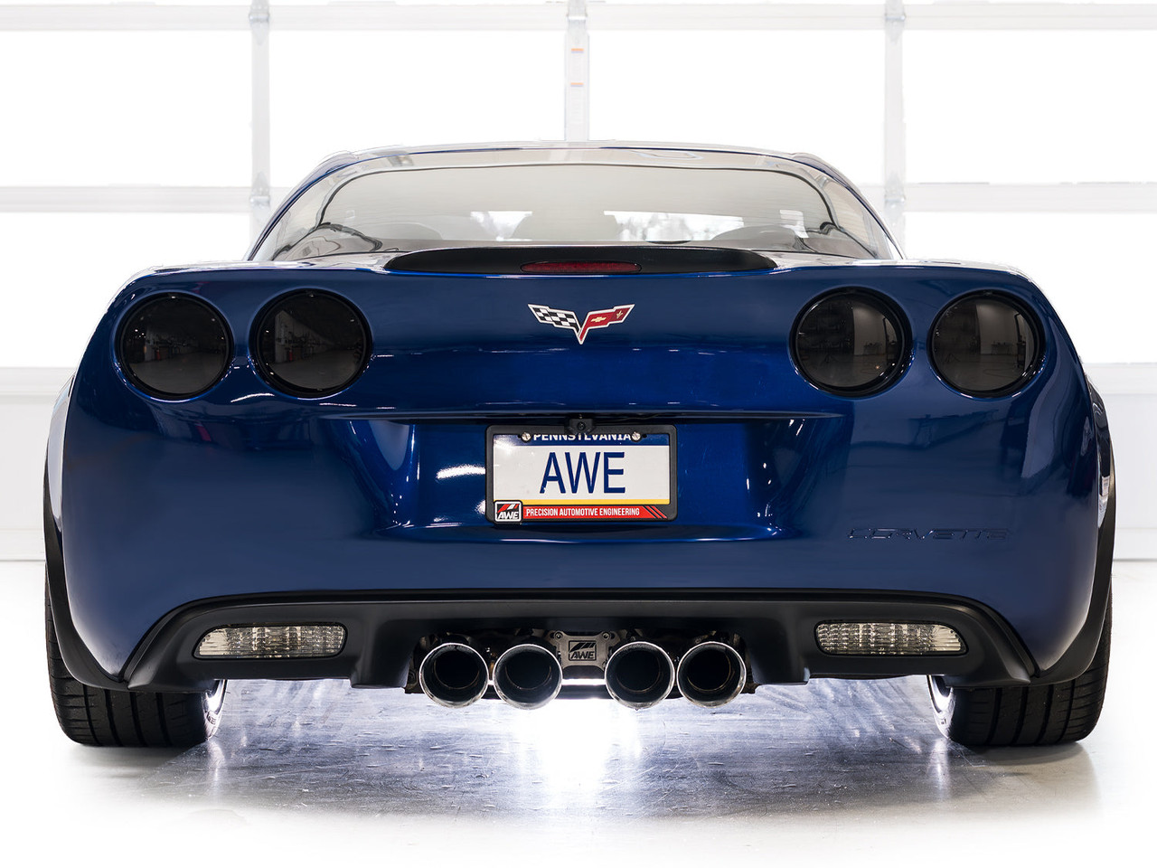 AWE Tuning C6 Chevrolet Corvette Z06/ZR1 Track Edition Axle-back Exhaust w/ Chrome Silver Tips - 3020-42606 (AWE3020-42606)