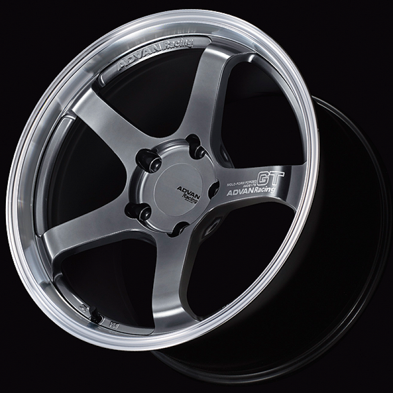 Advan GT for Porsche 18x9.0 / +46 Offset / 5-130 / 71.6mm Bore / Machining & Hyper Platinum Black - YAQ8I46PMPB Photo - Primary