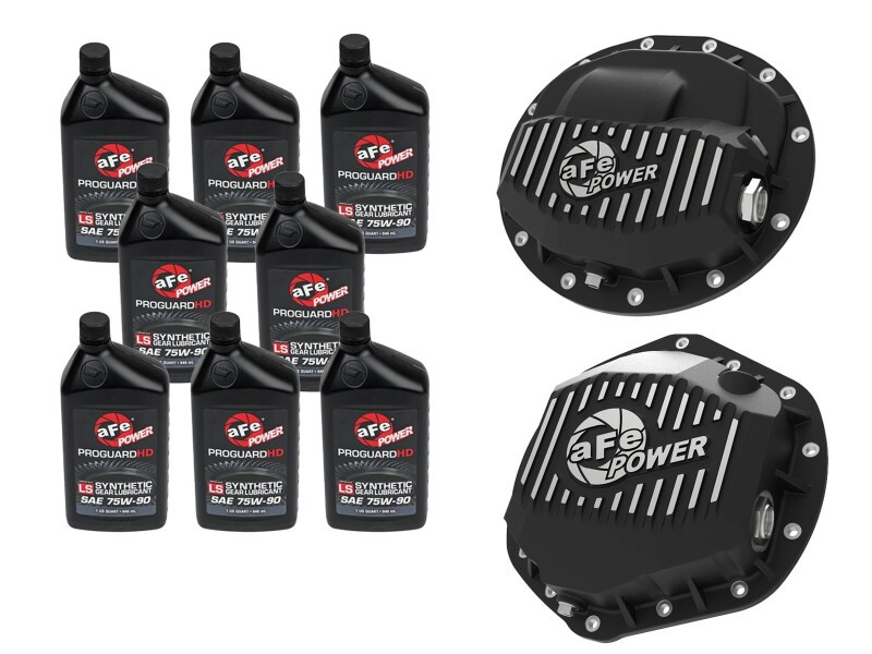 aFe Power Front/Rear Diff Cover Kit w/ Oil 13-18 Dodge L6 Trucks (AAM 9.25-12 & AAM 11.5/12-14) - 46-7701AB Photo - Primary