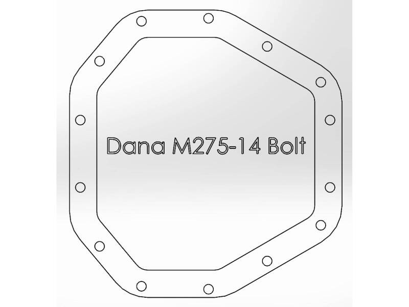 aFe Power Front/Rear Diff Cover Kit w/ Oil 17-22 Ford Diesel V8 (Dana Super 60 & Dana M275-14) - 46-7705AB Technical Drawing