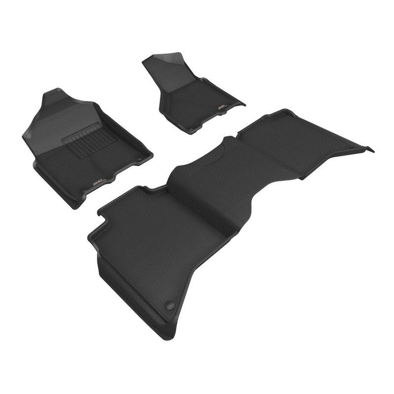 3D MAXpider 19-24 Dodge RAM 3500 Crew Cab w/ Bucket Seats Kagu 1st and 2nd Row Floormat - Black - L1DG03901509 Photo - Primary