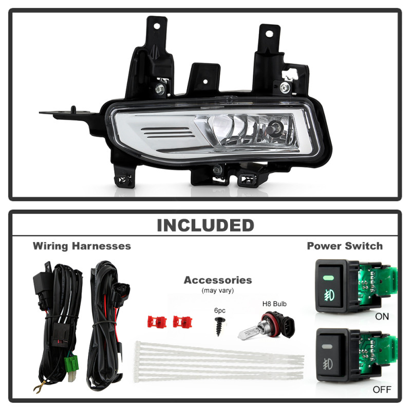 Spyder 20-22 Nissan Rogue Sport OEM Fog Lights w/Switch - Clear (FL-NR20-SP-C) - 9051289 User 1