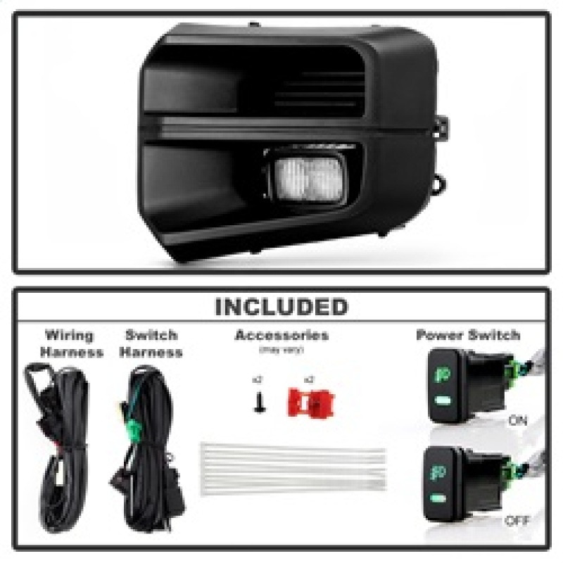 Spyder 16-23 Toyota Tacoma TRD OEM LED Fog Lights W/Switch - Clear (FL-CL-TTA2016-TRD-C) - 9053993 Technical Bulletin