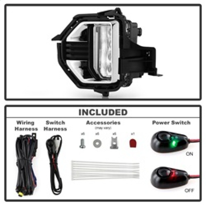 Spyder 21-22 GMC Canyon OEM LED Fog Lights w/Switch - Clear (FL-GCAN21-LED-C) - 9054143 Technical Bulletin