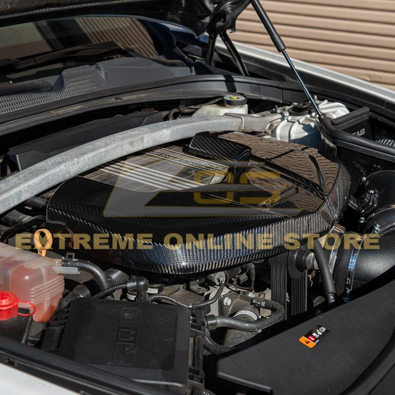 EOS Carbon Fiber Engine Cover - 16-19 Cadillac CTS-V (EC-341-BKCF)