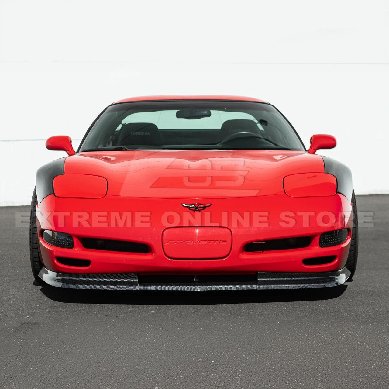 EOS Front Splitter - Hydro-Dip Carbon - C5 Corvette (FLIP-548-CFLK)
