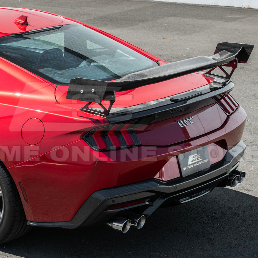 EOS High Wing Carbon Fiber Rear Spoiler - 2024+ Ford Mustang S650 (SPOILER-1164-BKCF)