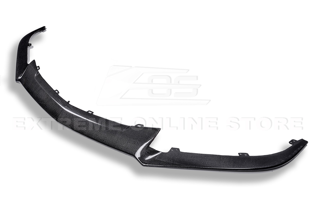 EOS Carbon Fiber Front Splitter Lip - 16-19 Cadillac CTS-V (FLIP-121-BKCF)