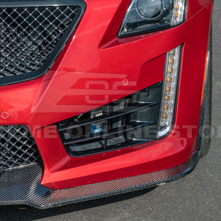 EOS Carbon Fiber Front Splitter Lip - 16-19 CTS-V (FLIP-121-BKCF)