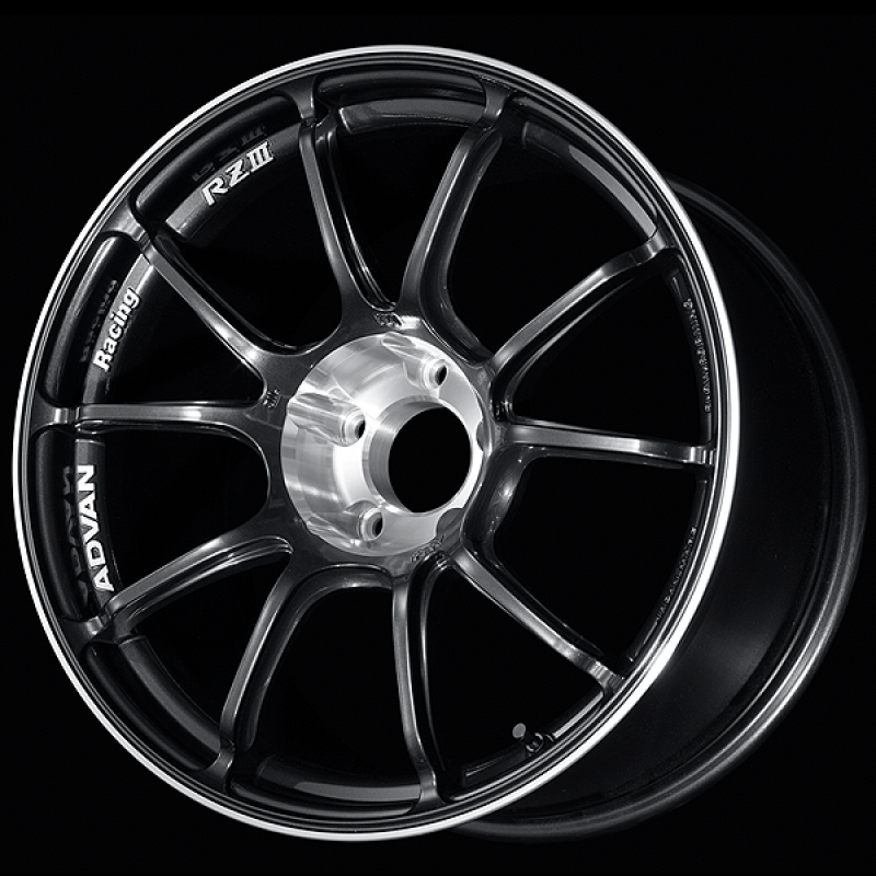 Advan RZIII 18x9.5 / +45 Offset / 5x114.3 BC / 73mm Bore / Black Gun Metallic & Diamond Cut - YAJ38J45EBGC Photo - Primary