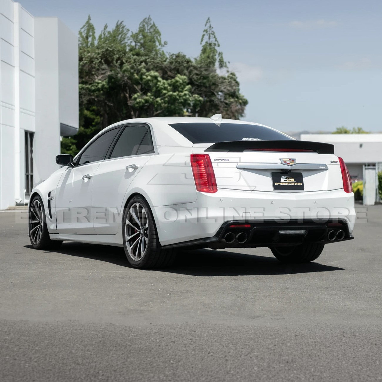 EOS ABS Plastic Primer Black Rear Wing - 16-19 Cadillac CTS-V (SPOILER-113-ABS)
