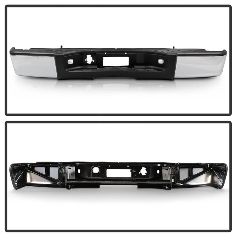 xTune 07-13 Chevy Silverado/GMC Sierra 1500 OEM Style Steel Rear Bumper - Chrome RB-CS07-SET-C - 9046926 Photo - Unmounted