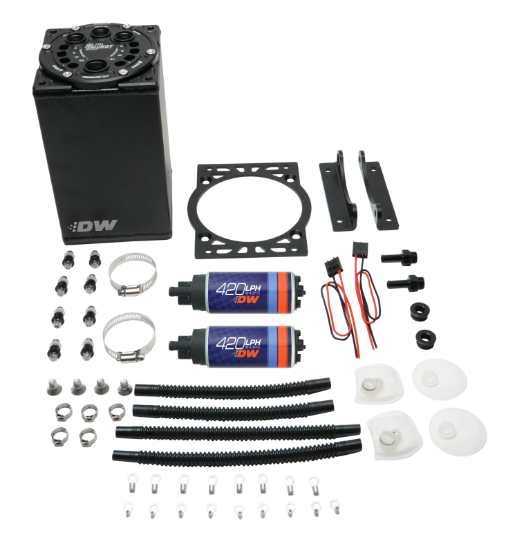 DeatschWerks 3.0L Staged Surge Tank w/ DW420 Fuel Pumps - 6-421-30ST Photo - lifestyle view