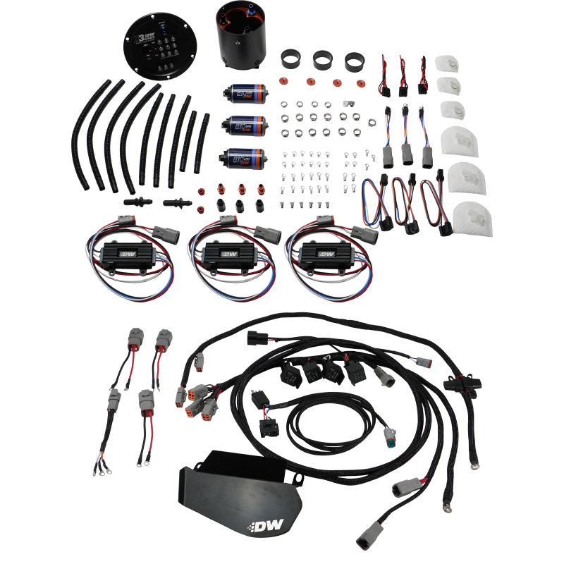 DeatschWerks 09-24 Nissan GT-R X3 Triple Pump Module w/ Triple DW810 Pumps/Controlles/PNP Harness - 9-811-C105-7021-PNP Photo - Primary