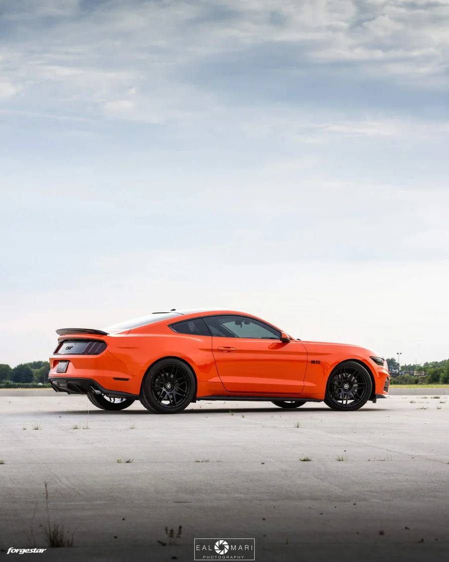 Forgestar F14 Wheels - 19x9 Fronts / 19x11 Rears - Satin Black - 2015-2024+ Ford Mustang S550 / S650 (F15299065P35 / F25291165P56)