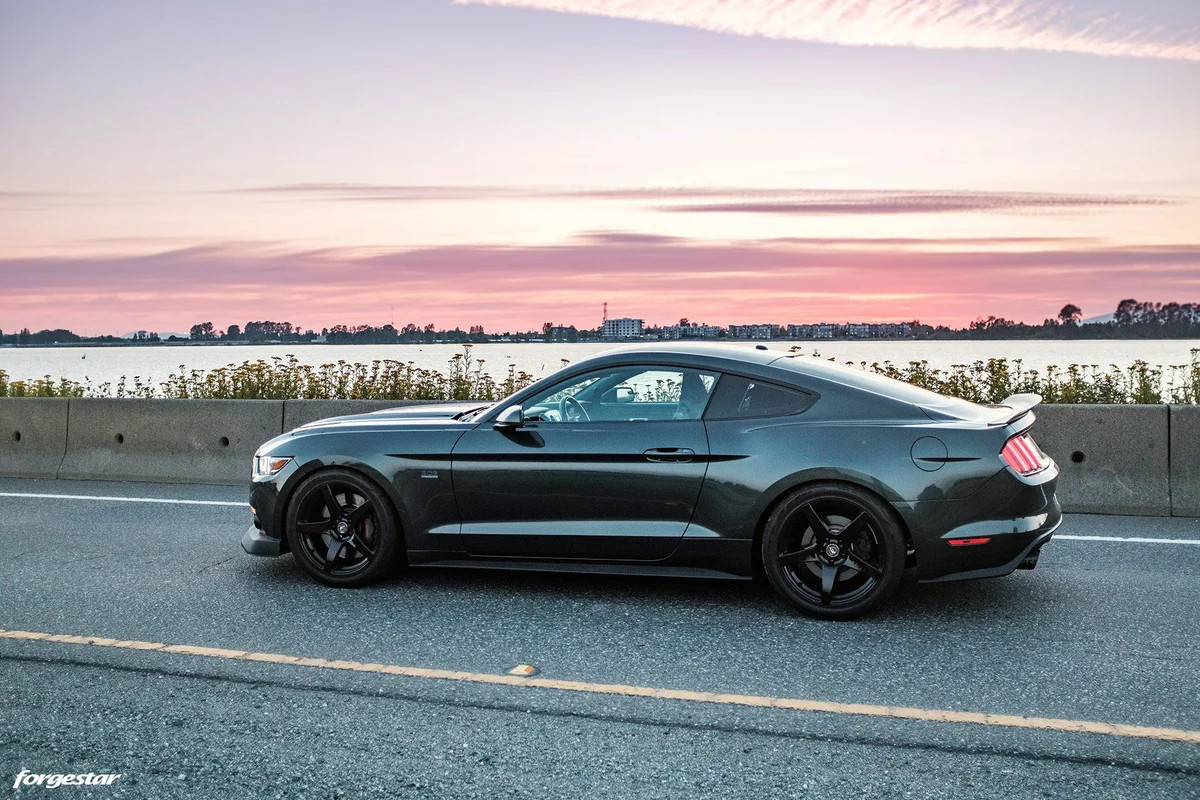 Forgestar CF5 Wheels - 19x9 Fronts / 19x10 Rears - Gloss Silver - 2015-2024+ Ford Mustang S550 / S650 (F11699065P35 / F21690065P42)