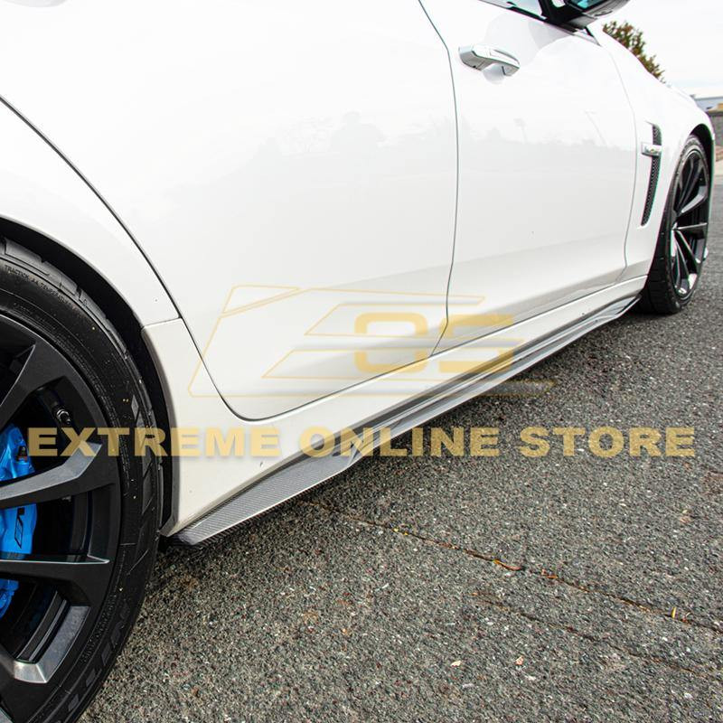 EOS Carbon Fiber Side Skirts - 16-19 Cadillac CTS-V (SS-193-BKCF)