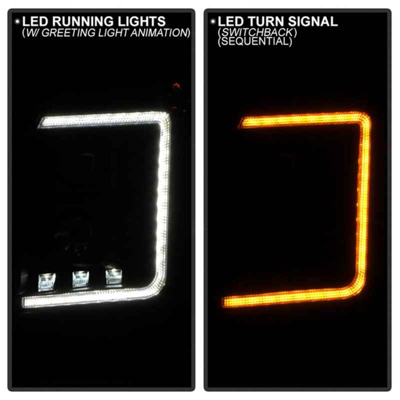 Spyder 15-20 GMC Yukon  Halogen Model Only Projector Headlights - Black (PRO-YD-GY15HALSI-SBSEQ-BK) - 5088734 Photo - Unmounted