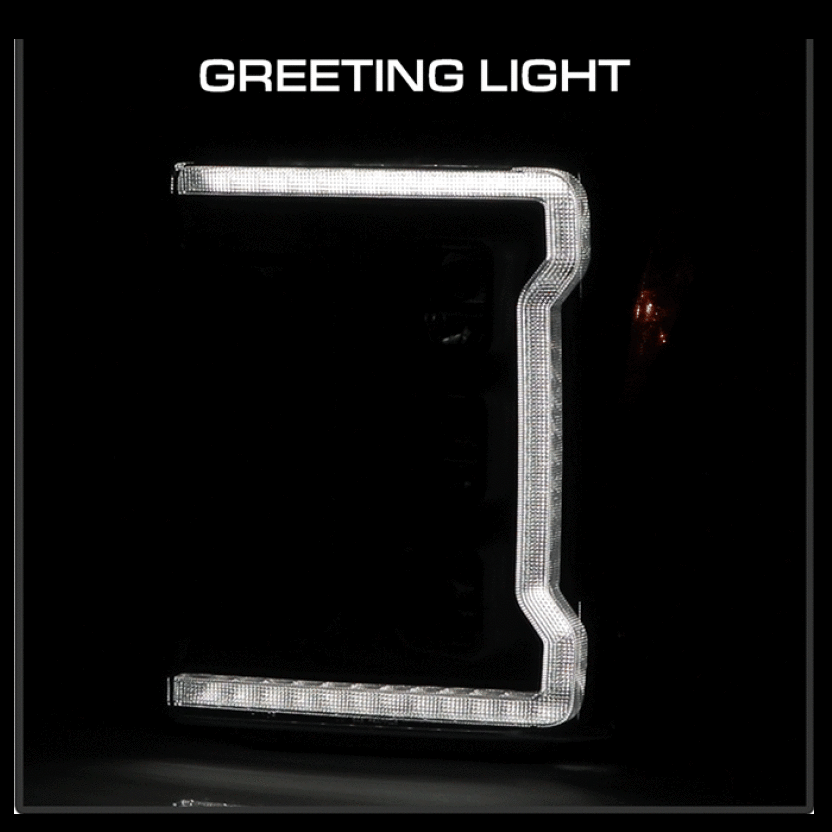 Spyder 17-19 Ford F-250/F-350/F-450 High-Power LED Headlights - Black (PRO-YD-FS17LEDAP-SEQSBGR-BK) - 5088994 360 Degree Image Set