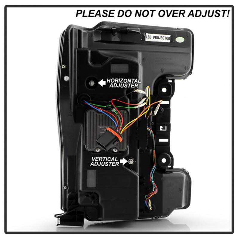 Spyder 17-19 Ford F-250/F-350/F-450 High-Power LED Headlights - Black (PRO-YD-FS17LEDAP-SEQSBGR-BK) - 5088994 Photo - Unmounted