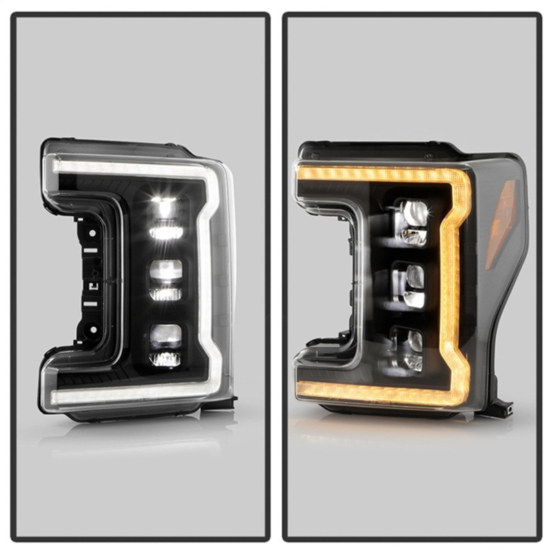 Spyder 17-19 Ford F-250/F-350/F-450 High-Power LED Headlights - Black (PRO-YD-FS17LEDAP-SEQSBGR-BK) - 5088994 Photo - Unmounted