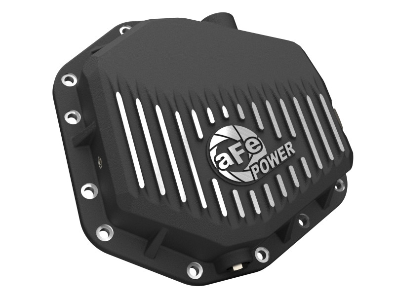 aFe Ford Bronco Raptor 22-25 V6-3.0L POWER Pro Series Rear Differential Cover Black w/ Machined Fins - 46-71460B Photo - Unmounted