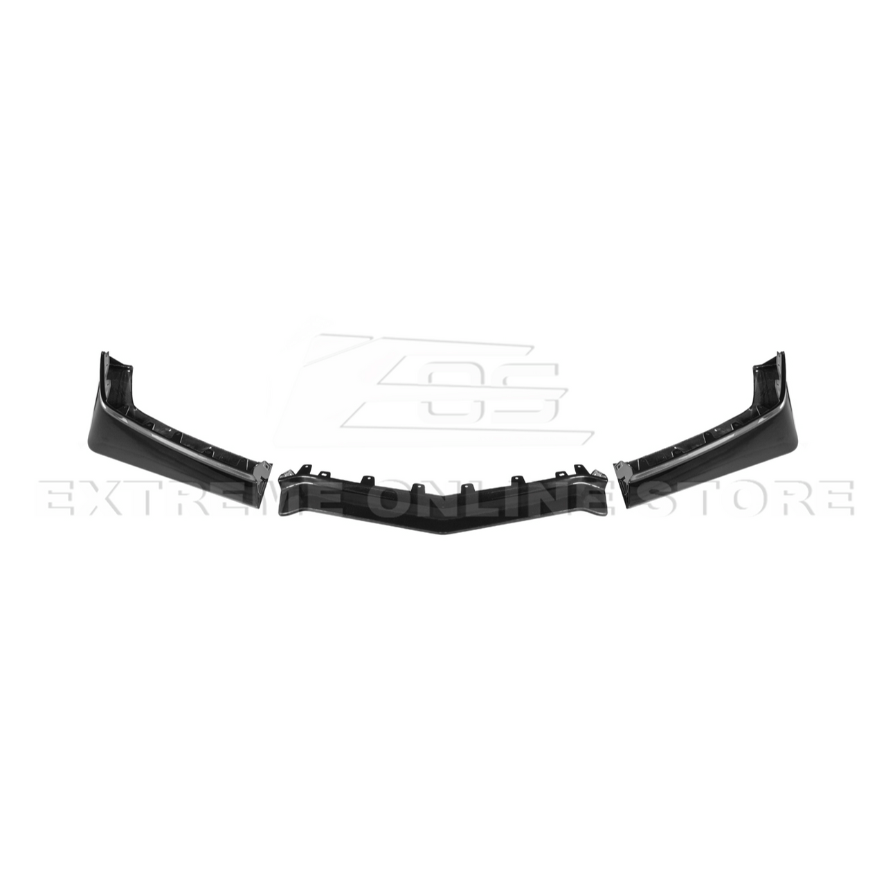 EOS Z07 Extended Style Carbon Flash Metallic Front Splitter - C8 Corvette Z06 (FLIP-1043-V2-FRP)
