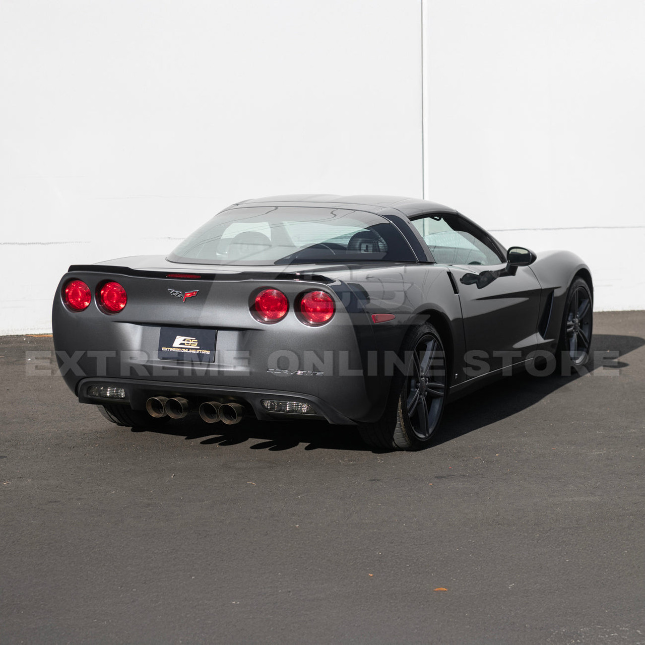 EOS ZR1 Rear Spoiler Gloss Black - C6 Corvette Base / GS / Z06 (SPOILER-027-V2-ABS+HARDWARE)