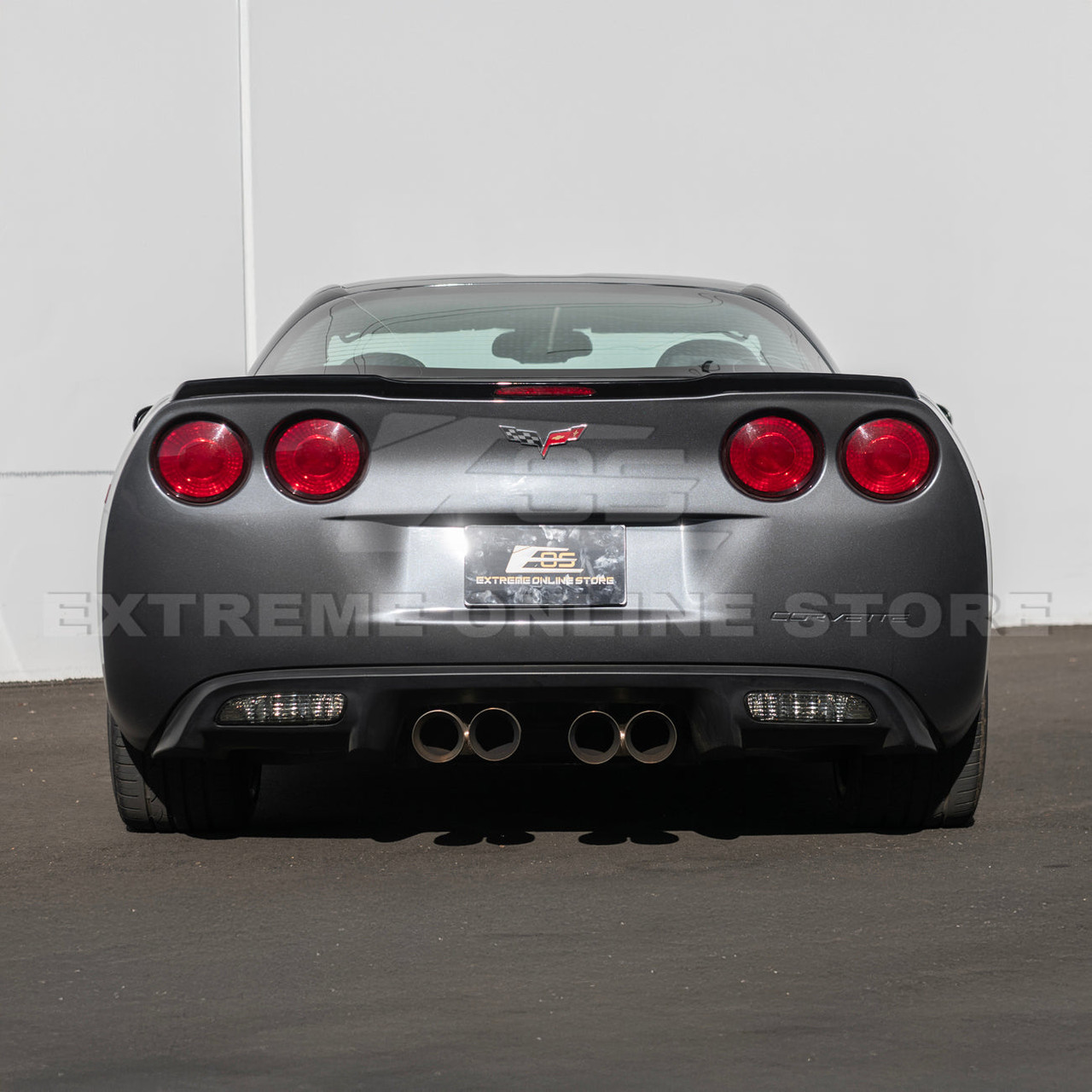 EOS ZR1 Rear Spoiler Gloss Black - C6 Corvette Base / GS / Z06 (SPOILER-027-V2-ABS+HARDWARE)