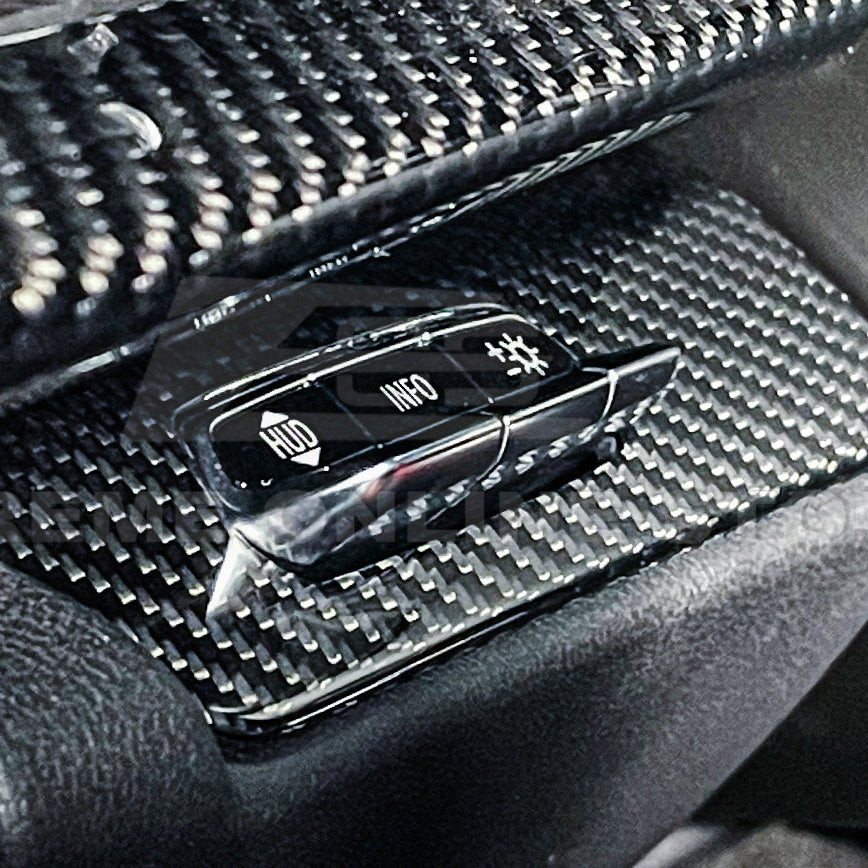 EOS Carbon Fiber HUD Switch Panel Cover - C8 Corvette (VENT-818-BKCF)